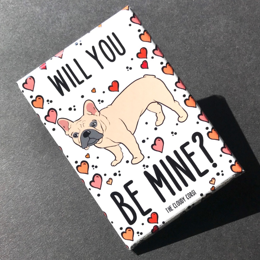 French Bulldog Valentines Day Magnet Handmade Gift - Picture 6 of 7